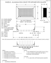 Load image into Gallery viewer, 12x4&quot; Egg crate grille Air Vent Cover submittal
